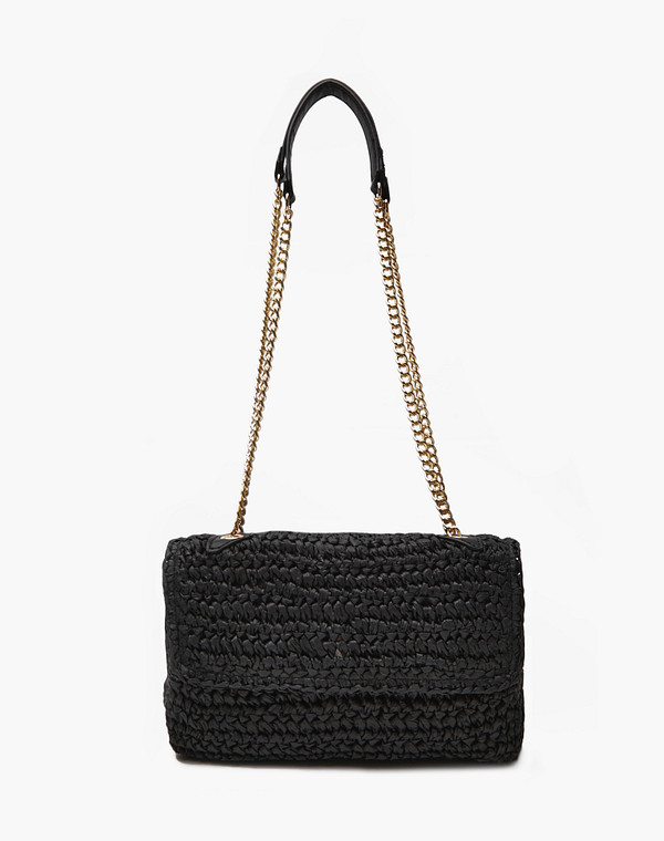 647-4106-0302 Сумка женская целлюлоза-и.кожа/текстиль черн, S, Mascotte