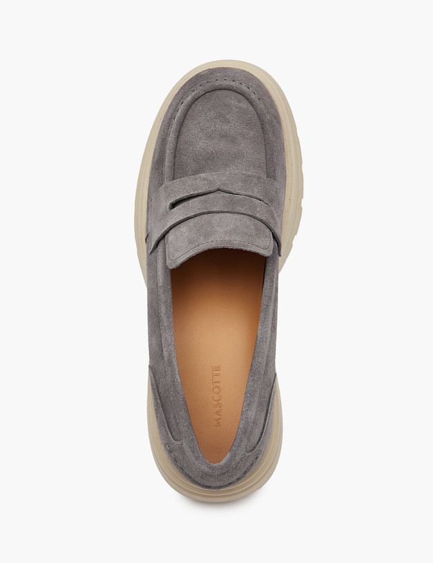 Темно-серые женские лоферы на массивной подошве MASCOTTE 25-510411-0210 | ракурс 4