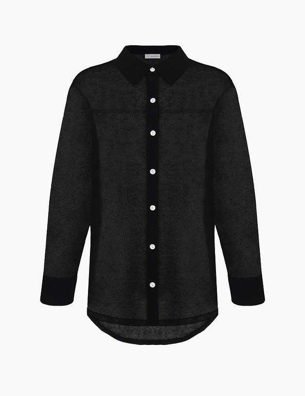 Черная женская рубашка MASCOTTE 852-5116-2702 | ракурс 6