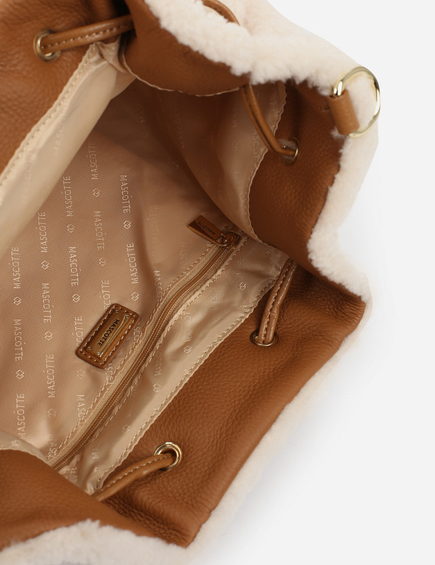 Бежевая женская сумка из меха MASCOTTE 660-1201-308 | ракурс 4