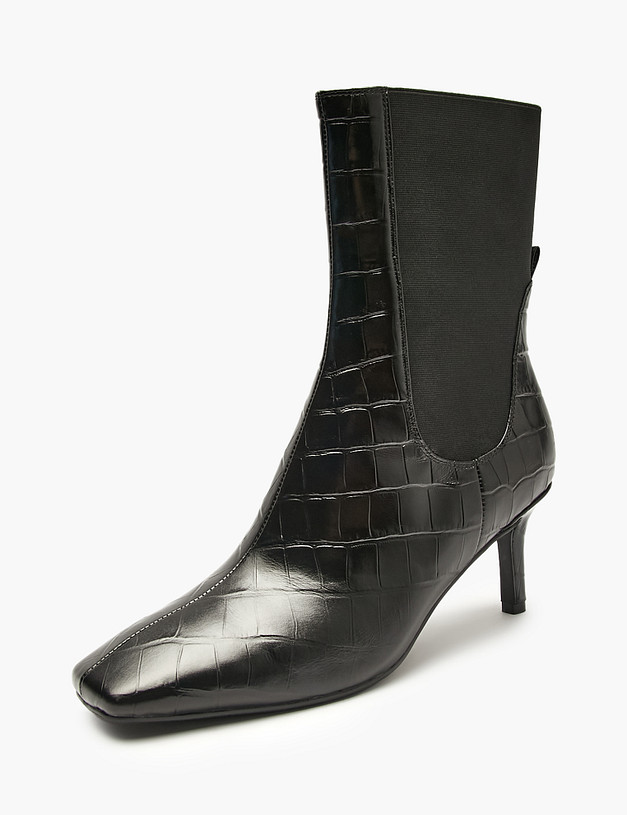 Черные женские челси с тиснением MASCOTTE 126-424023-0102 | ракурс 4