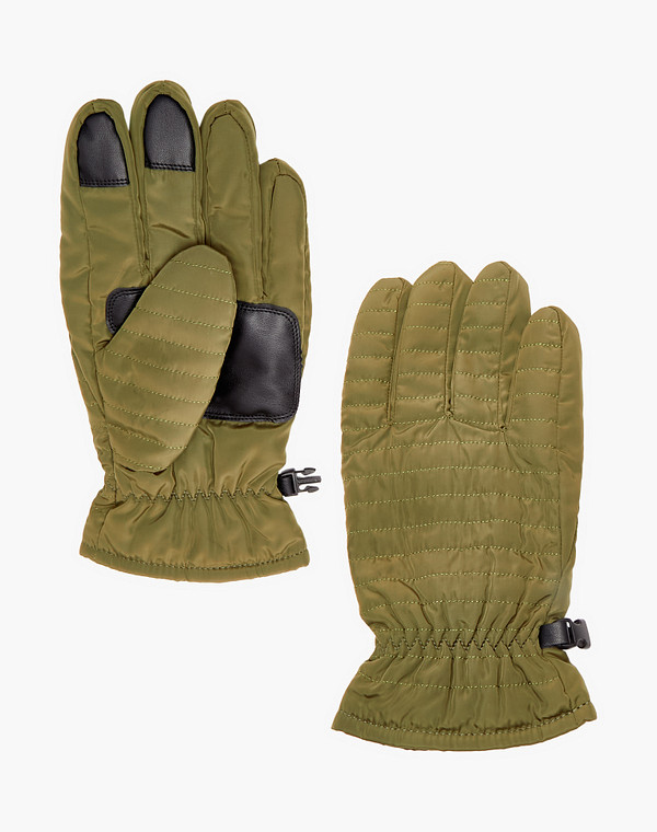 717-3210-204 Перчатки муж. текстиль-и.кожа/ворсин зелен-черн, Mascotte Lite