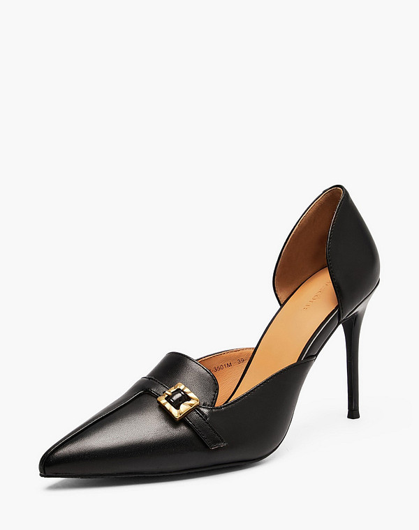 126-6102614-3501M Туфли женские нат.кожа/нат.кожа черн, Mascotte