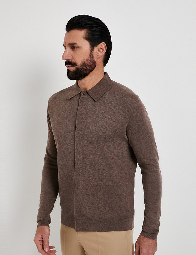 Мужской кардиган цвета капучино MASCOTTE 852-6117-2409 | ракурс 3