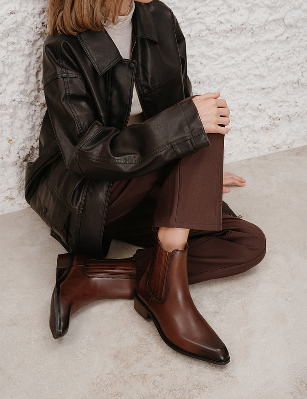 Коричневые женские казаки MASCOTTE 58-526321-0109 | ракурс 1