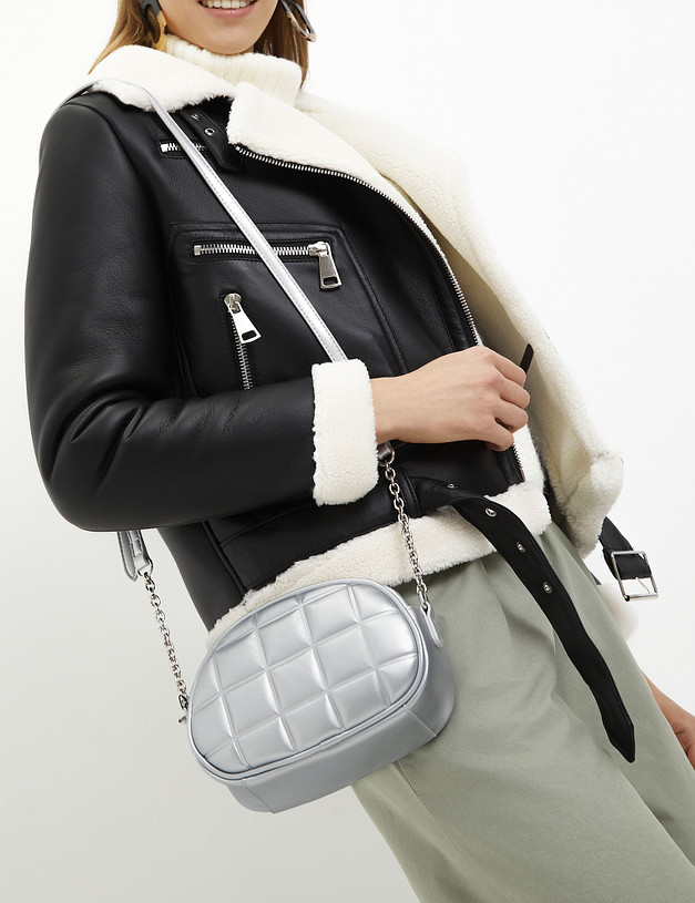 Серебристая женская сумка MASCOTTE 610-2207-616 | ракурс 1