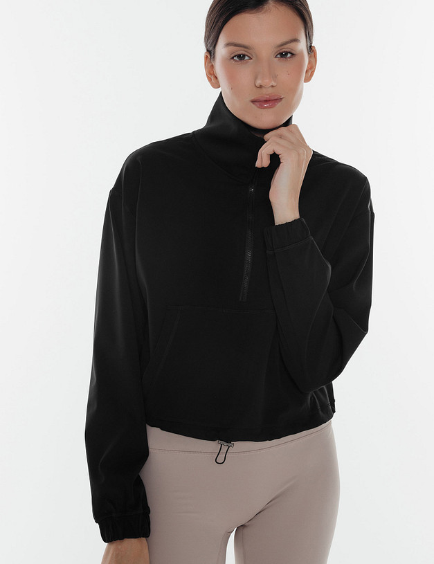 Черная спортивная олимпийка MASCOTTE 234-3189-2402 | ракурс 5