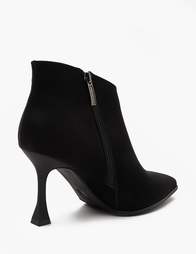 Черные женские ботильоны из велюра MASCOTTE 234-410320-0602 | ракурс 3