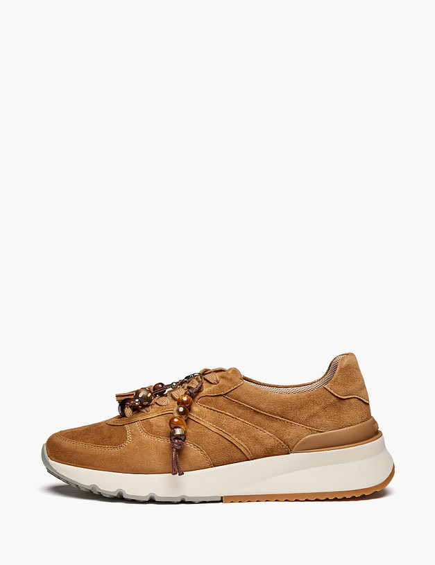 Коричневые женские кроссовки с украшением  MASCOTTE 22-6160127-4697M | ракурс 1