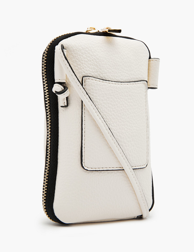 Белая женская сумка для мобильного MASCOTTE 610-3101-601 | ракурс 3