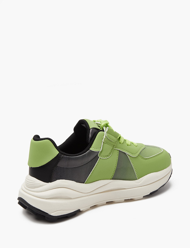 Зеленые детские кроссовки на массивной подошве MASCOTTE 234-412621-0604 | ракурс 6