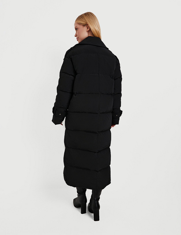 Черное женское пальто MASCOTTE 852-5223-2402 | ракурс 6