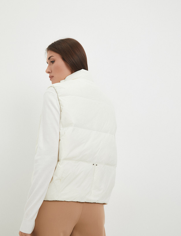 Белый женский жилет MASCOTTE 234-3320-2401 | ракурс 7 Белый женский жилет MASCOTTE 234-3320-2401 | ракурс 7