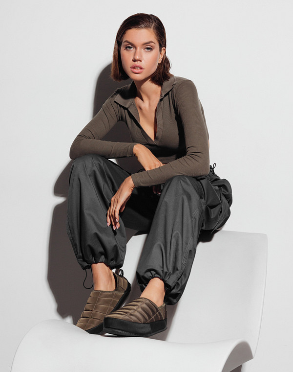 151-220822-0204 Полуботинки женские текстиль-и.кожа/ворсин хаки-черн, Mascotte