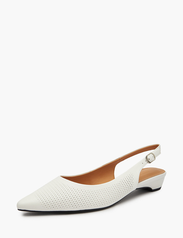 Белые женские слингбэки MASCOTTE 94-512312-1001M | ракурс 2