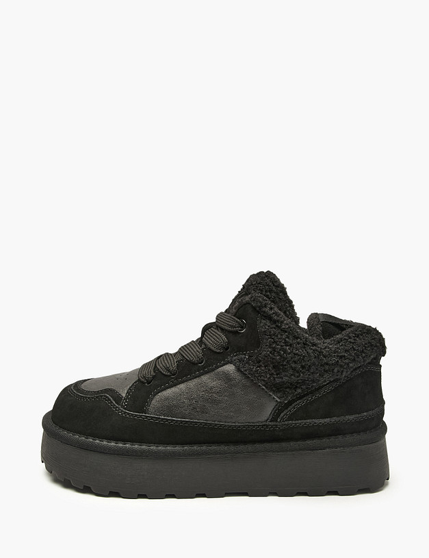 Черные женские зимние ботинки MASCOTTE 234-527041-0202 | ракурс 1