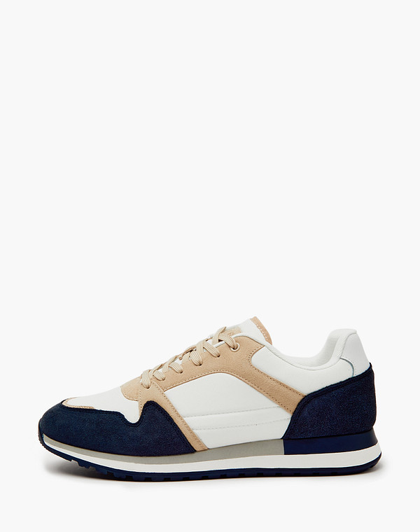 189-3292021-0201 Полуботинки для активного отдыха мужские текстиль-велюр/текстиль бел-синий, Mascotte Lite