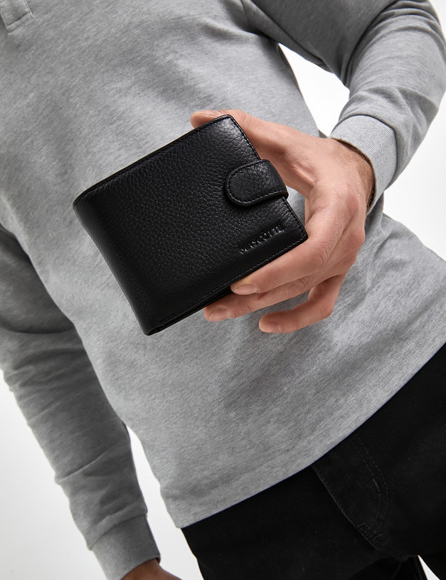 Черное мужское портмоне MASCOTTE 622-3124-102 | ракурс 1