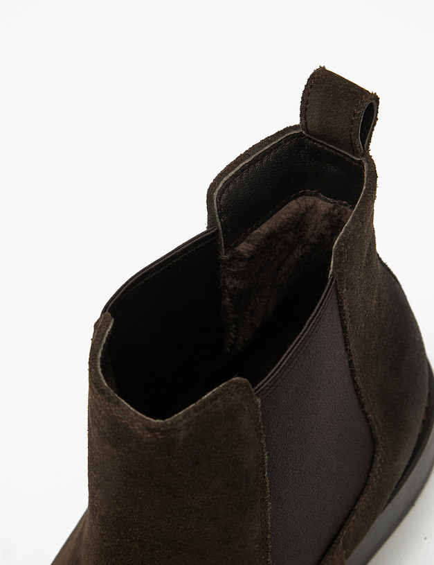 Коричневые мужские велюровые челси MASCOTTE 175-521921-2228M | ракурс 6