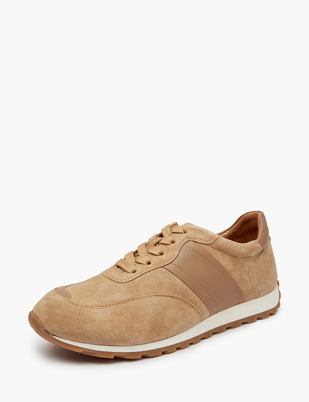 Бежевые женские кроссовки из велюра MASCOTTE 22-5161513-4654M | ракурс 2 Бежевые женские кроссовки из велюра MASCOTTE 22-5161513-4654M | ракурс 2