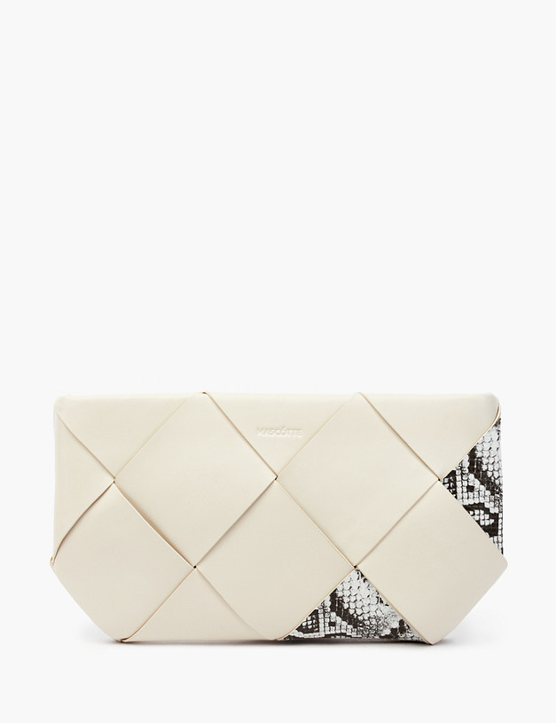 Бежевый женский клатч MASCOTTE 658-2116-601 | ракурс 1 Бежевый женский клатч MASCOTTE 658-2116-601 | ракурс 1