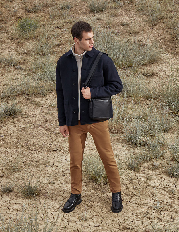 Черная мужская сумка MASCOTTE 604-3225-202 | ракурс 2 Черная мужская сумка MASCOTTE 604-3225-202 | ракурс 2