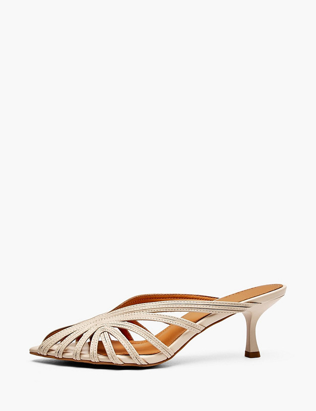 Молочные женские мюли MASCOTTE 233-6103014-6568M | ракурс 1