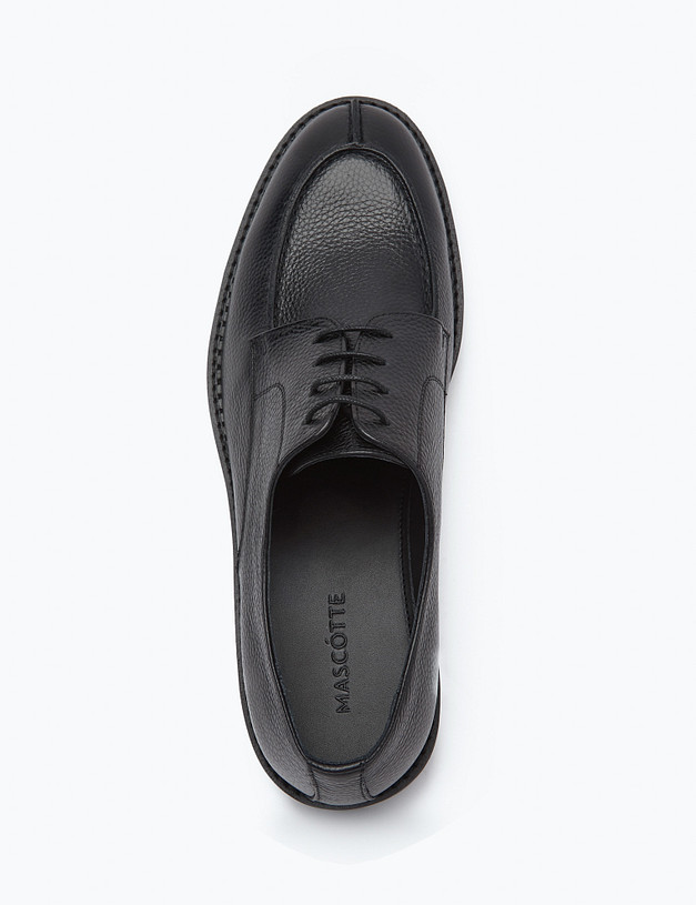 Черные кожаные мужские дерби  MASCOTTE 128-021512-0102 | ракурс 5 Черные кожаные мужские дерби  MASCOTTE 128-021512-0102 | ракурс 5