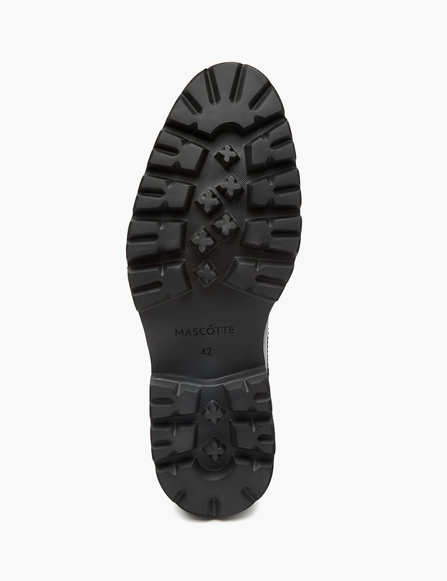 Черные кожаные мужские броги MASCOTTE 128-321511-0102 | ракурс 5 Черные кожаные мужские броги MASCOTTE 128-321511-0102 | ракурс 5