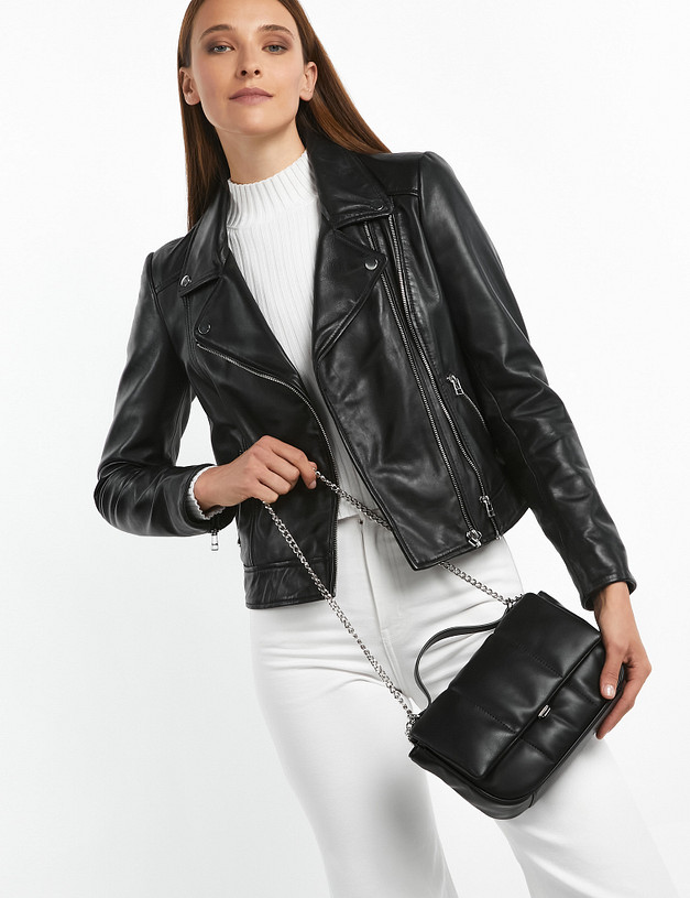 Черная стеганая женская сумка MASCOTTE 670-2206-602 | ракурс 1