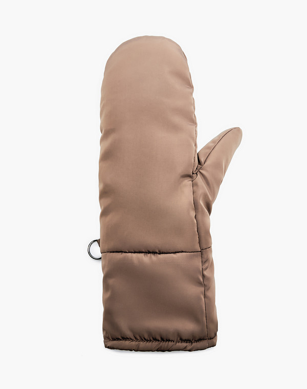 717-2218-209 Варежки жен.. текстиль/ворсин корич, Mascotte