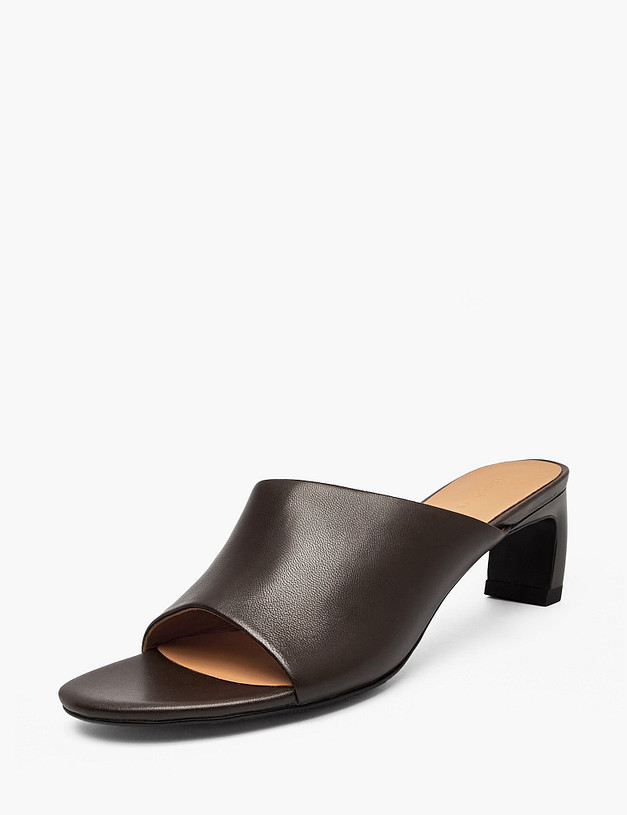 Коричневые женские сабо MASCOTTE 126-6102411-6571M | ракурс 2