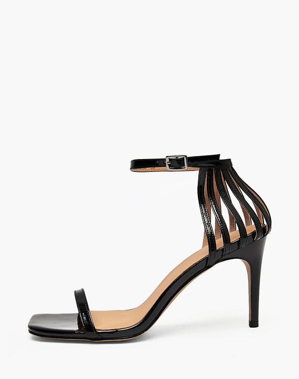 126-610511-3701M Туфли летние женские лак.кожа/нат.кожа черн, Mascotte