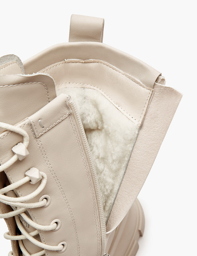 Бежевые женские зимние ботинки MASCOTTE 233-3201934-7137M | ракурс 6