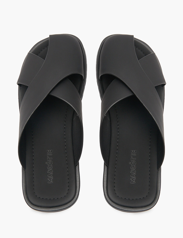 Черные мужские сабо MASCOTTE 128-511962-8134M | ракурс 4 Черные мужские сабо MASCOTTE 128-511962-8134M | ракурс 4