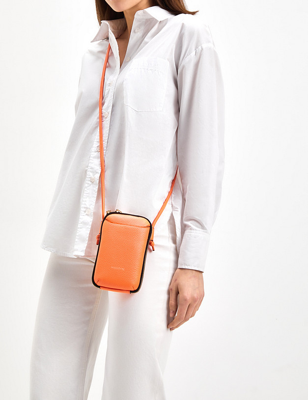 Оранжевая женская сумка для мобильного MASCOTTE 610-3101-613 | ракурс 1