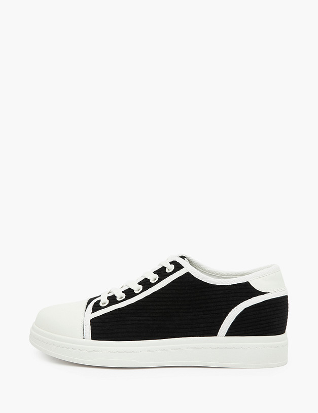 Черные женские кеды с белыми элементами MASCOTTE 234-316221-0202 | ракурс 3