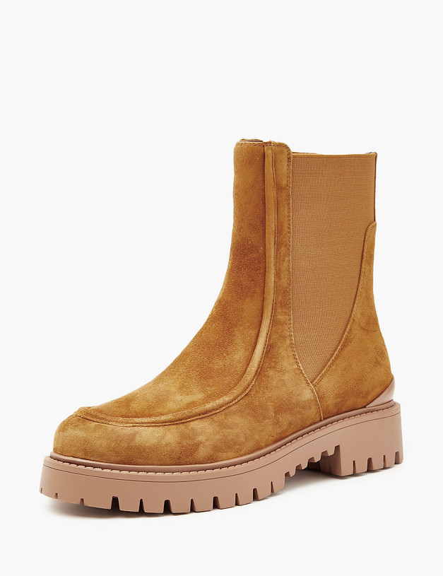 Рыжие велюровые женские челси MASCOTTE 233-3202122-3667M | ракурс 3