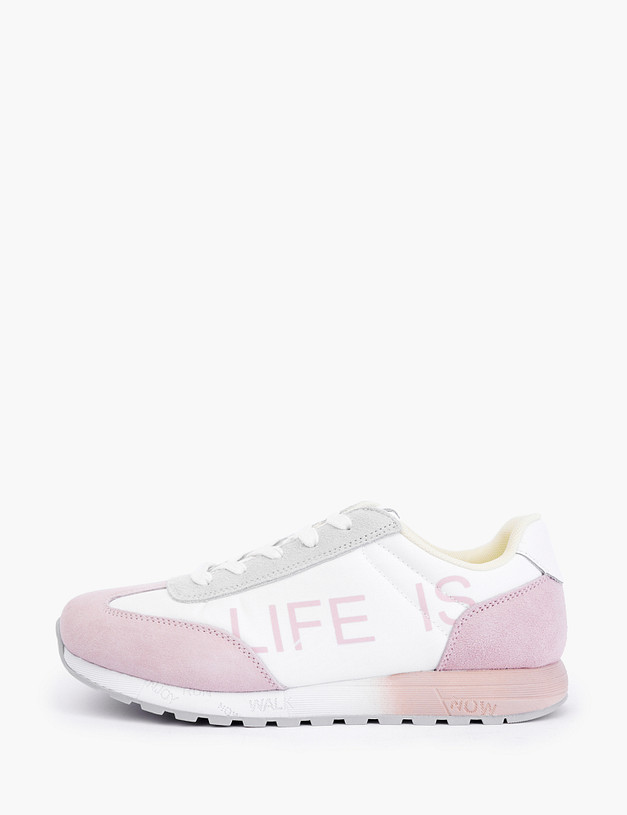 Женские кроссовки с розовыми вставками MASCOTTE 189-2125025-0201 | ракурс 2 Женские кроссовки с розовыми вставками MASCOTTE 189-2125025-0201 | ракурс 2