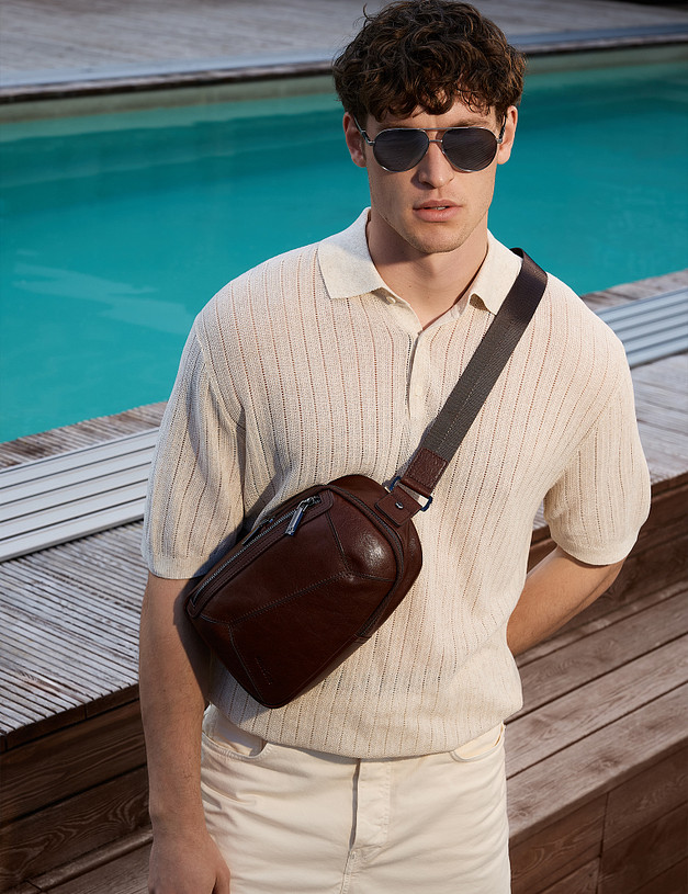 Коричневая мужская сумка MASCOTTE 604-5121-109 | ракурс 9