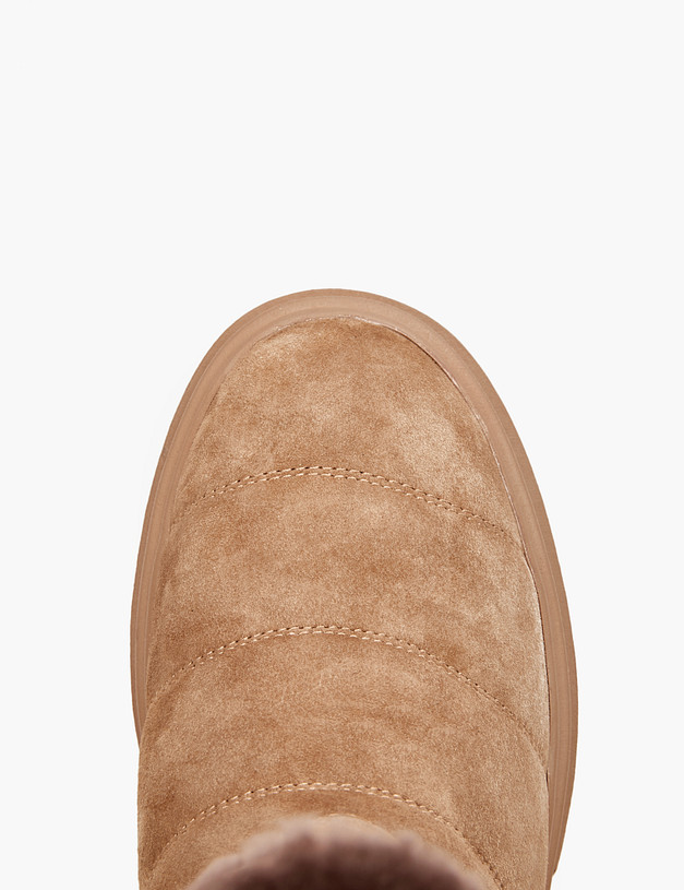 Бежевые велюровые женские ботинки на меху MASCOTTE 233-2265638-3671M | ракурс 5