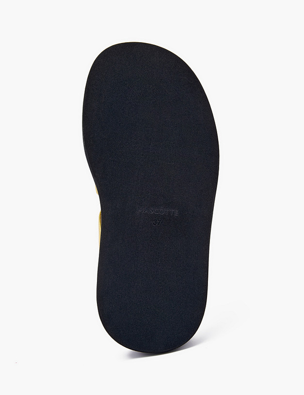 Желтые женские сандалии из кожи MASCOTTE 66-3183111-6532M | ракурс 6