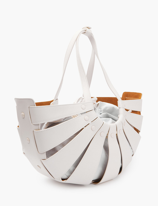 Белая женская сумка MASCOTTE 671-2129-601 | ракурс 4 Белая женская сумка MASCOTTE 671-2129-601 | ракурс 4