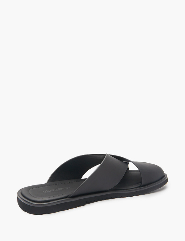 Черные мужские сабо MASCOTTE 128-511962-8134M | ракурс 3 Черные мужские сабо MASCOTTE 128-511962-8134M | ракурс 3