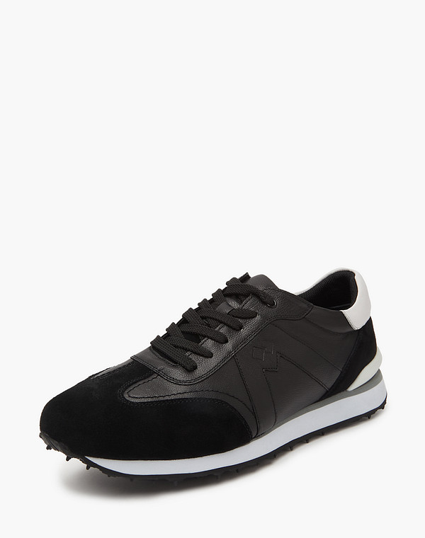 58-3291121-8400M Полуботинки для активного отдыха мужские нат.кожа-велюр/текстиль-нат.кожа черн, Mascotte