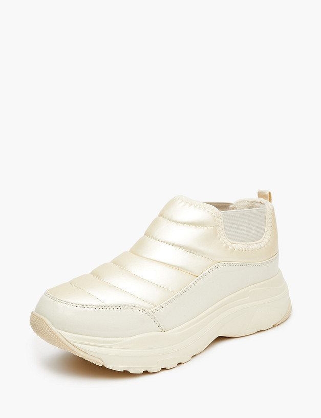 Бежевые короткие женские дутики MASCOTTE 64-320124-0208 | ракурс 2