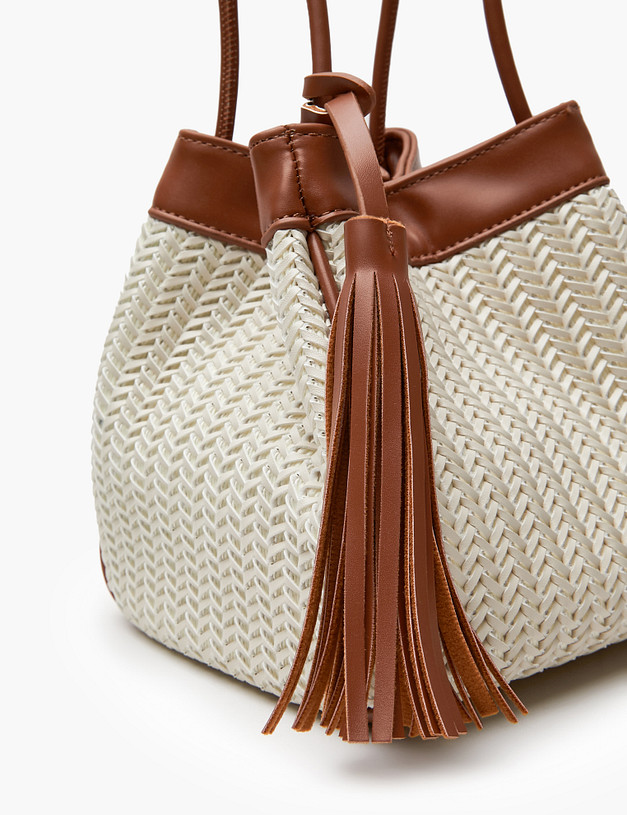 Молочная женская сумка MASCOTTE 647-4118-201 | ракурс 5 Молочная женская сумка MASCOTTE 647-4118-201 | ракурс 5