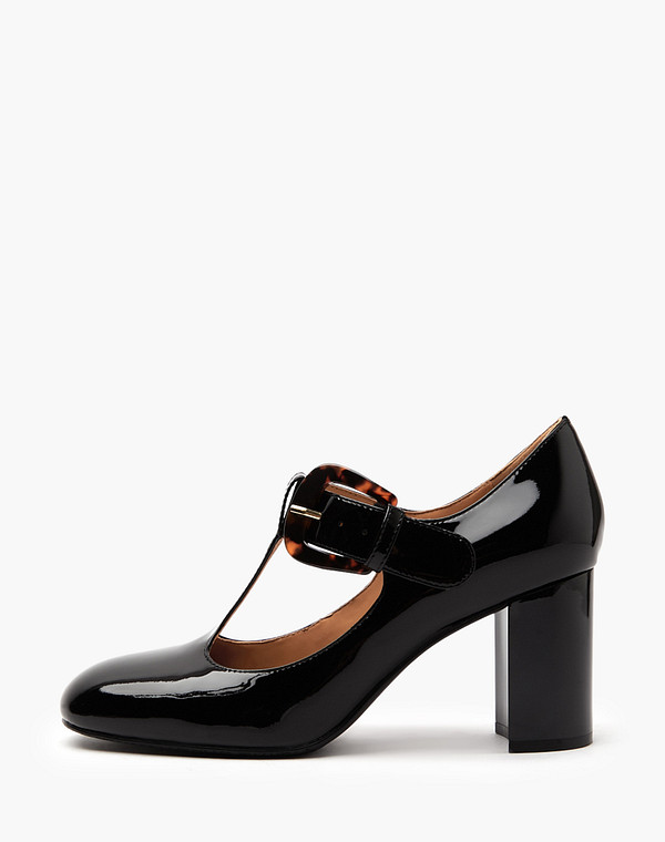 175-4123111-3701M Туфли женские лак.кожа/нат.кожа черн, Mascotte