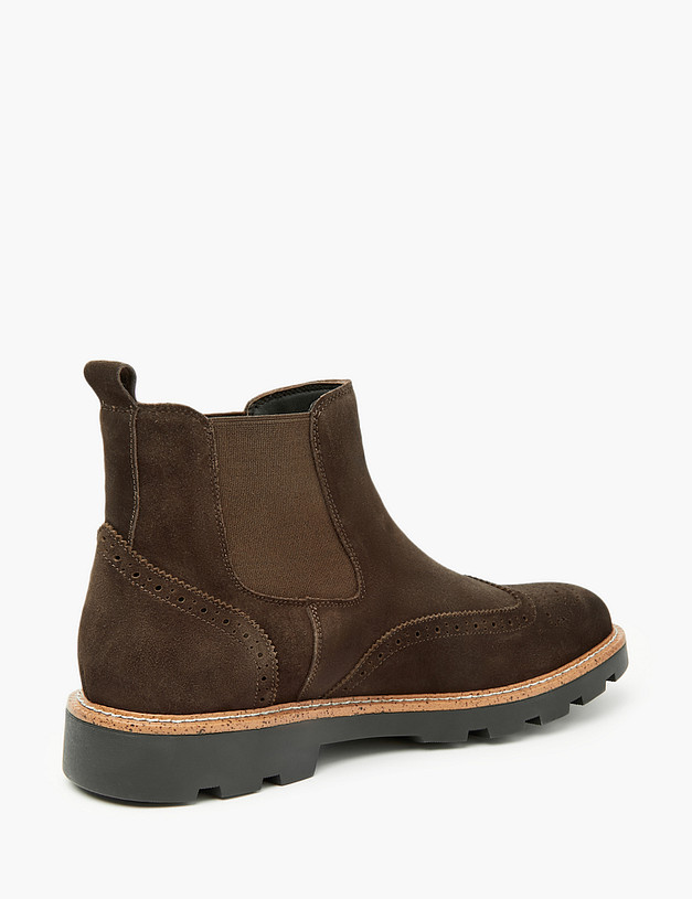 Коричневые мужские велюровые челси MASCOTTE 58-1210923-3201M | ракурс 3