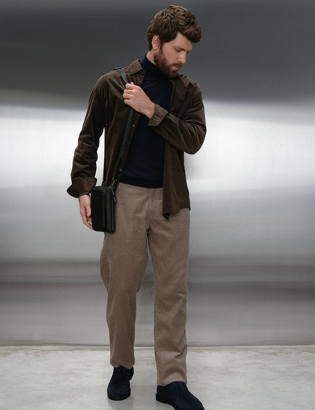 Черная мужская сумка для мобильного MASCOTTE 622-5209-102 | ракурс 7